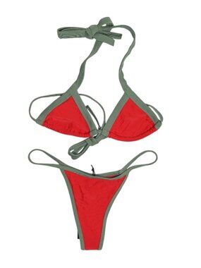 Khassani Summer 2024 Bikini Set in Red Green
